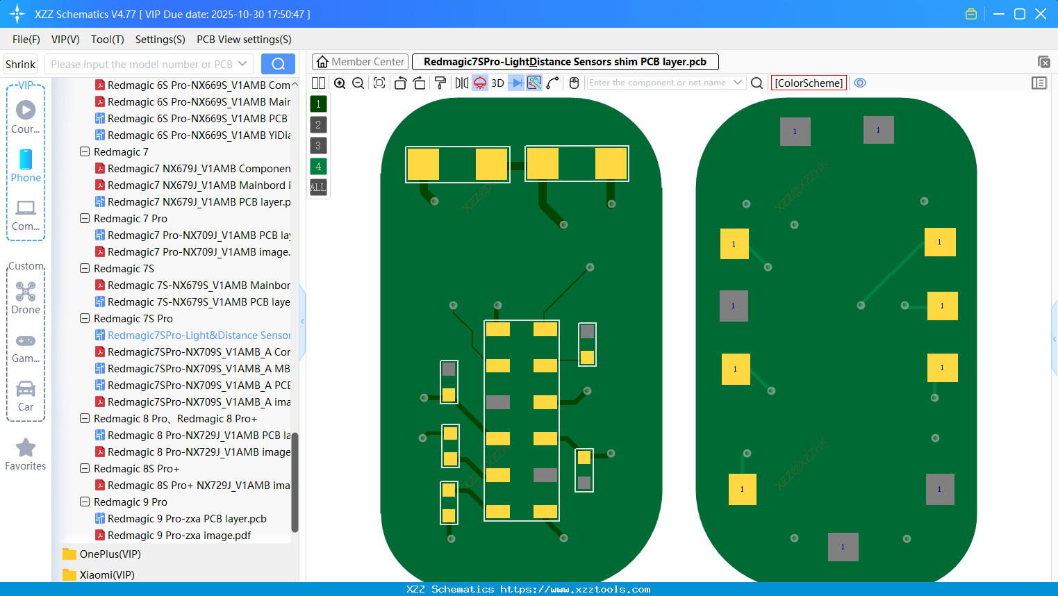 Nubia Redmagic7SPro-Light&Distance Sensors Shim PCB Layer